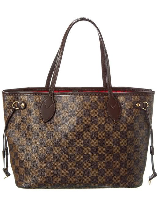 Louis Vuitton Brown Damier Ebene Canvas Neverfull Pm (authentic Pre-owned)