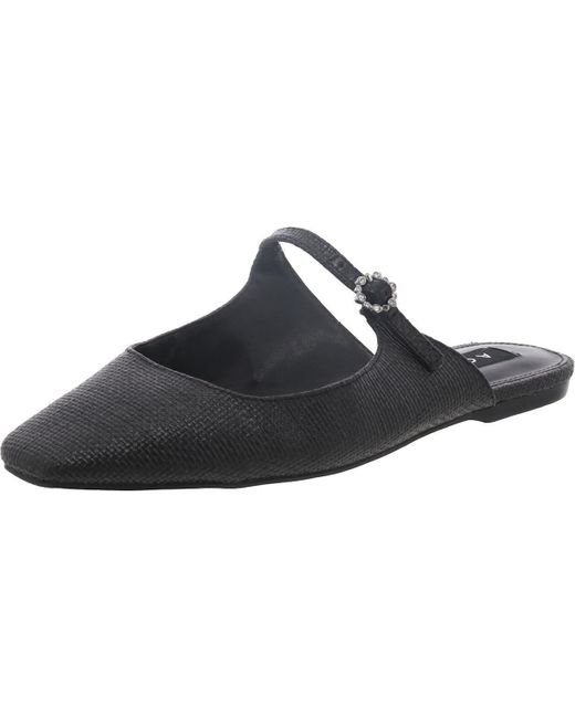 Aqua Black Gigii Closed Toe Slip On Mules