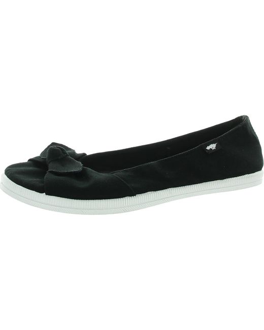 Rocket Dog Black Mellow Slip On Canvas Boat Shoes