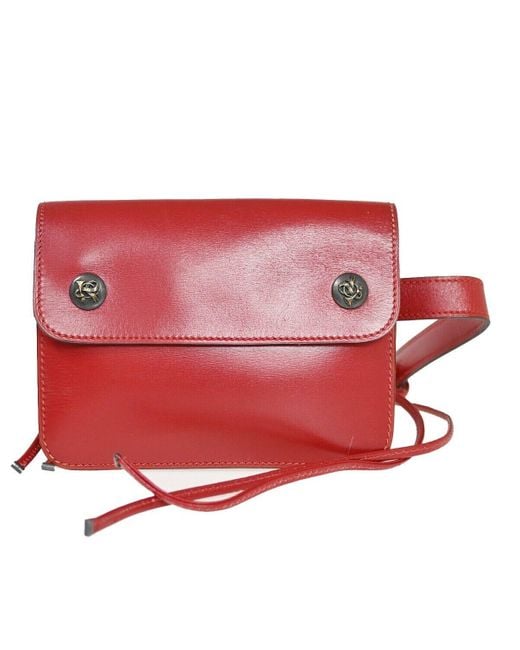 Hermès Red Leather Shoulder Bag (pre-owned)