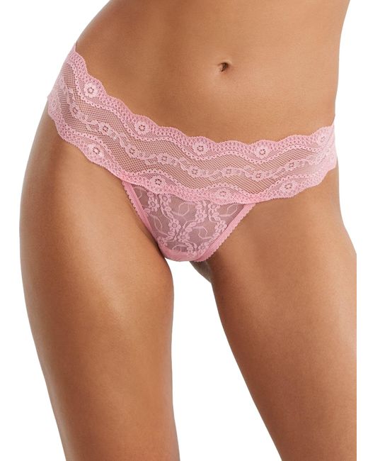 B.tempt'd Red B. Tempt'd By Wacoal Lace Kiss Thong