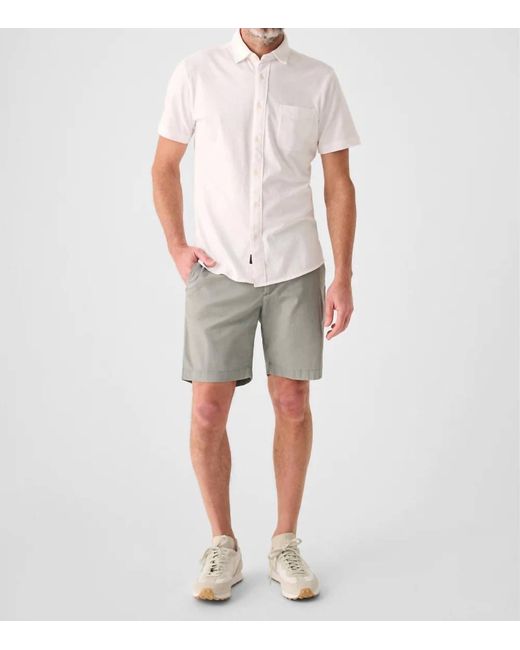 Faherty Brand Natural Short Sleeve Knit Seasons Shirt for men