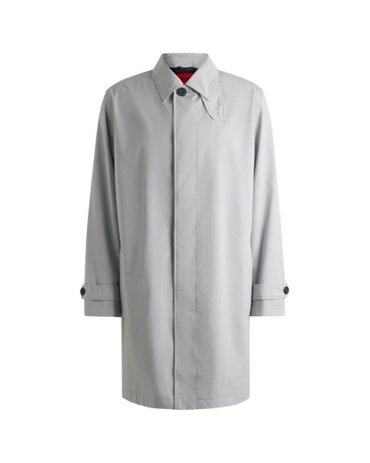 HUGO Gray Regular-Fit Coat for men