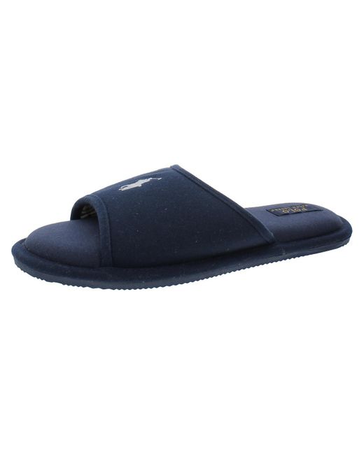 Polo Ralph Lauren Blue Antero Canvas Peep-toe Slide Slippers for men