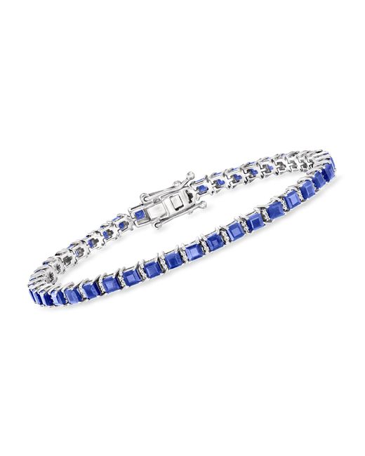 Ross-Simons Blue Sapphire And . Diamond Tennis Bracelet