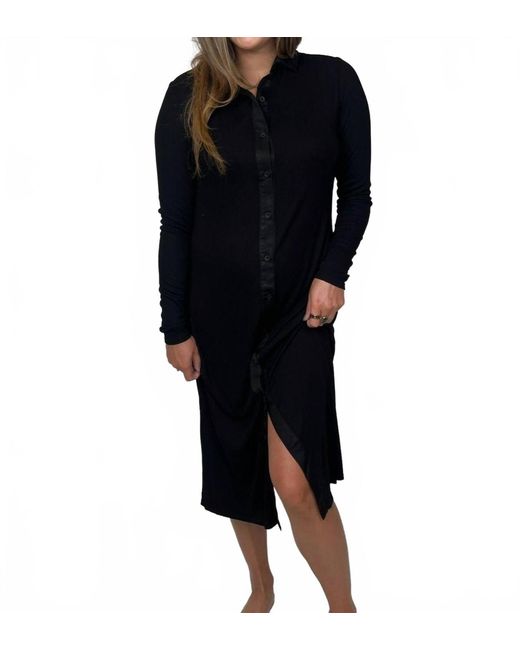 Bella Dahl Black Rib Button Down Shirt