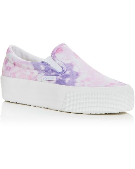 Superga Blue Tie Dye Slip-On Tie-Dye Casual And Fashion Sneakers
