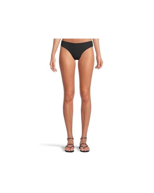 Becca Black Edge Rib Bottom Swimwear Nylon Stretch Comfort Buu1239
