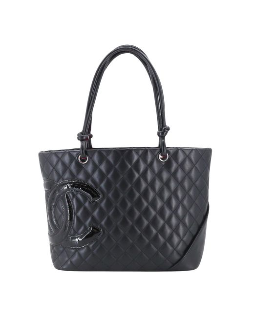 Chanel Black Cambon Line Leather Tote Bag (pre-owned)
