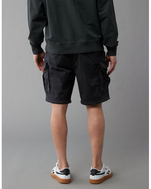 American Eagle Outfitters Ae Flex 9 Relaxed Cargo Short in Black for Men Lyst