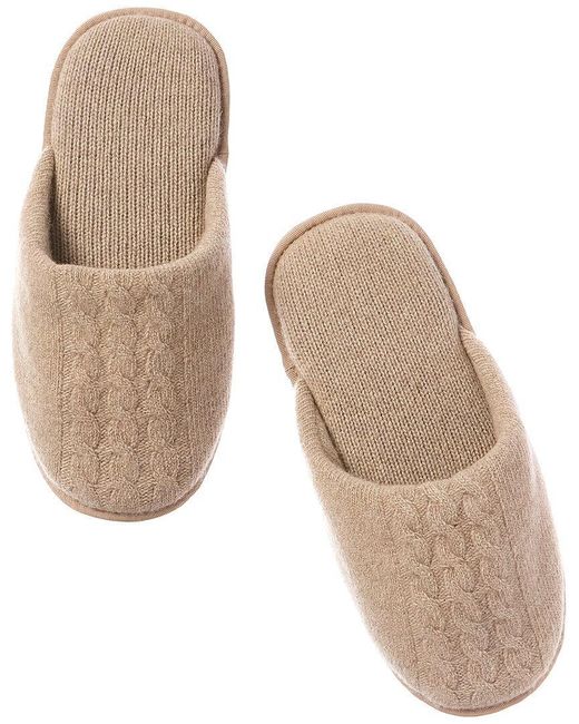 Portolano Natural Cable Slippers for men
