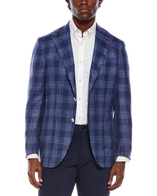 Isaia Blue G-Jacket for men