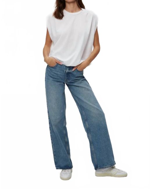 Michael Stars Blue Luca Jersey Bubble Tee