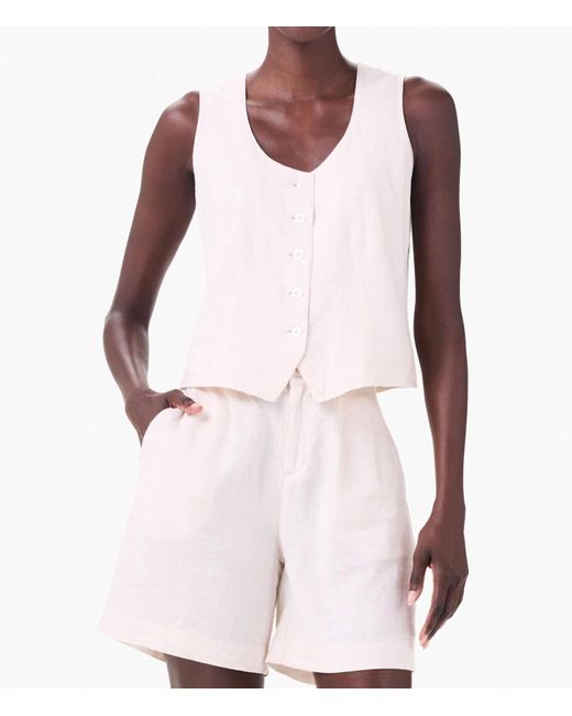 NIC+ZOE Pink Rumba Linen Vest