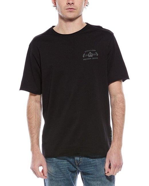 Scotch & Soda Black Roll Neck T-shirt for men