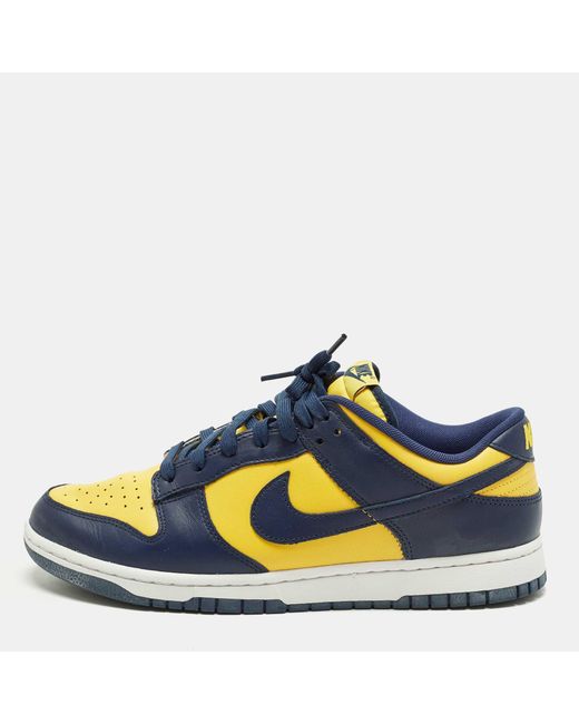 Nike Men's Blue Dunk Low Retro Michigan