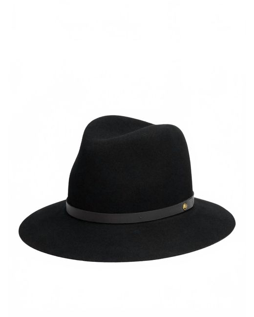 Rag & Bone Black Floppy Brim Fedora Hat