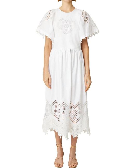RHODE White Claude Maxi Dress