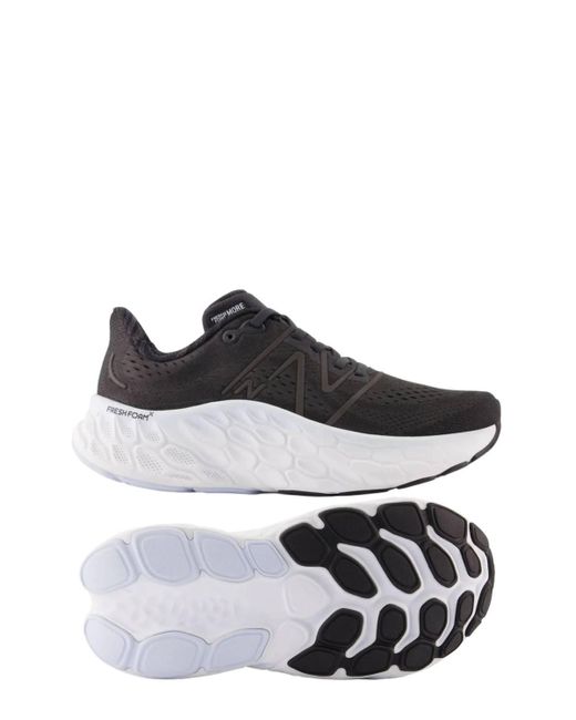New Balance Black Fresh Foam X More V4 Running Shoes- D/wide Width