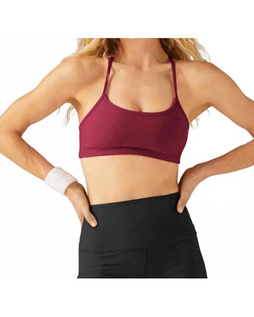 Beyond Yoga Purple Spacedye Slim Racerback Bra