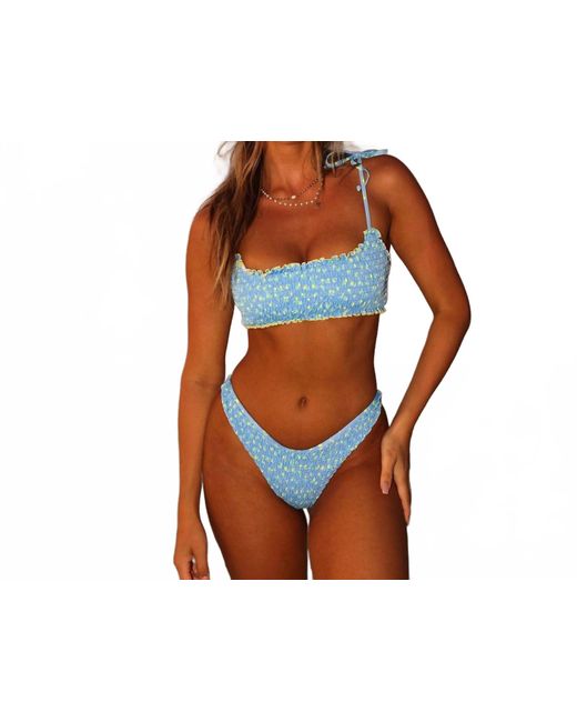 Kulani Kinis Black Shirred Minimal Full Bikini Bottom