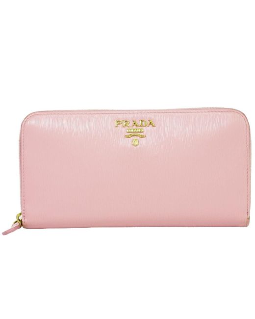 Prada Pink Leather Wallet (pre-owned)