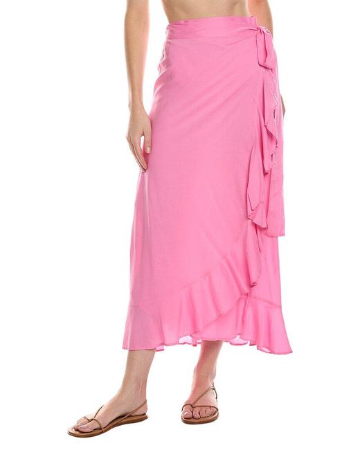 Melissa Odabash Pink Danni Wrap Skirt