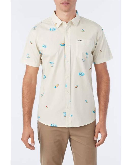 O'neill Sportswear White Quiver Standard Short Sleeve Woven for men