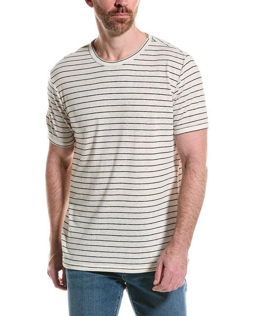 Slate & Stone White Linen-blend T-shirt for men