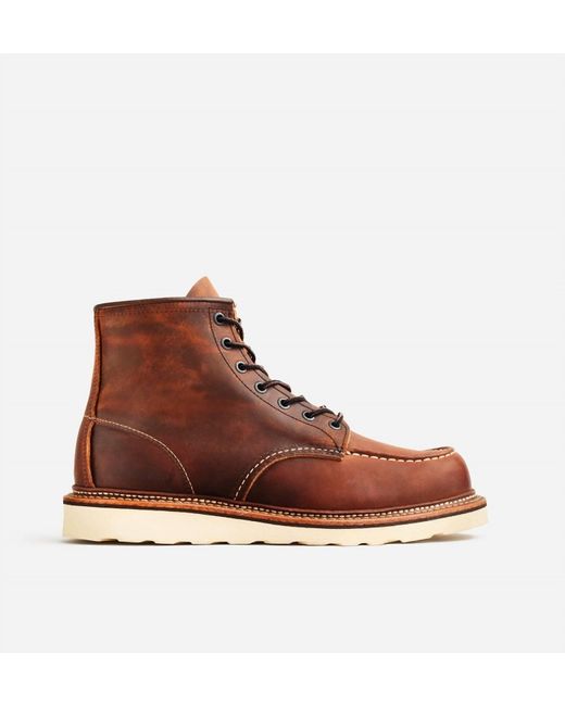 Red Wing Brown Heritage Classic Moc 6-inch Boot In Copper for men