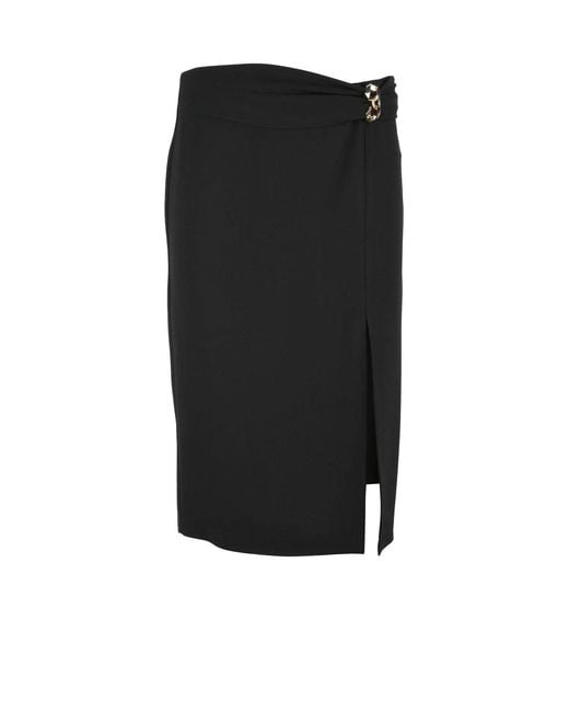 SIMONA CORSELLINI Black Polyester Elastane Pencil Skirt