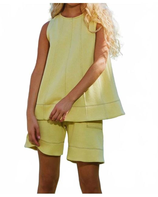 Bucketlist Green Terry Tunic Top