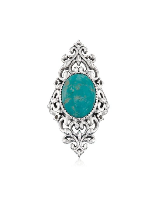 Ross-Simons Blue Filigree Ring