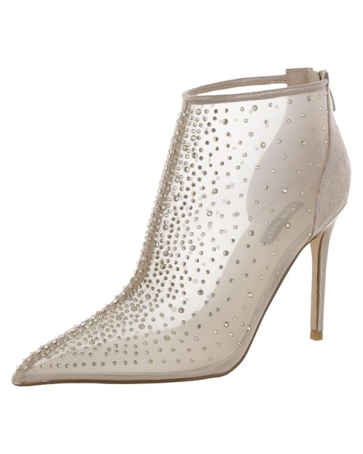 Nine West Red For Now Faux Leather Rhinestone Booties