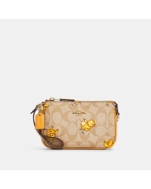 Coach Outlet Metallic Nolita 15 In Signature Canvas With Tossed Chick Print