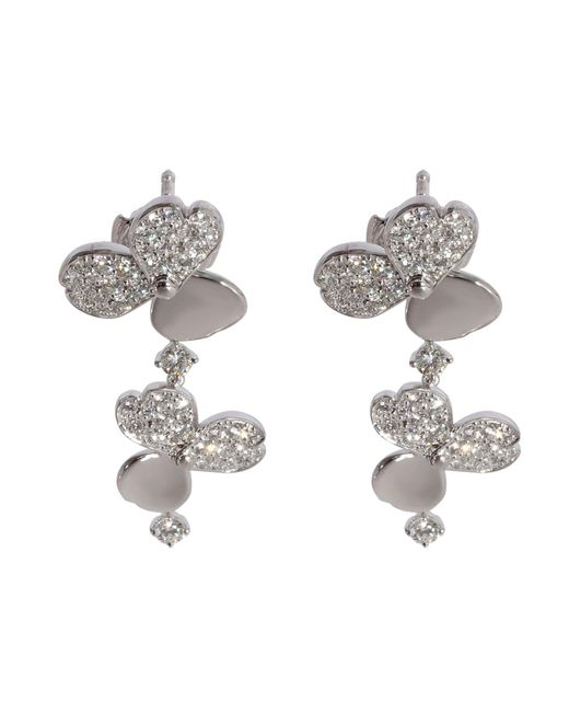 Tiffany & Co Metallic Paper Flowers Diamond Earrings