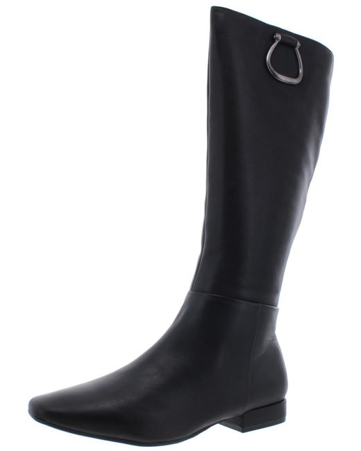 Naturalizer Black Carella Leather Block Heel Knee-high Boots
