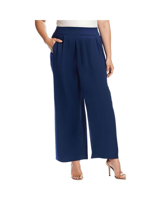 Jessica Simpson Yellow Plus Winnie Solid Pull On Wide Leg Pants