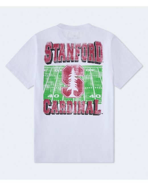 Aéropostale White Stanford Cardinal Relaxed Graphic Tee for men