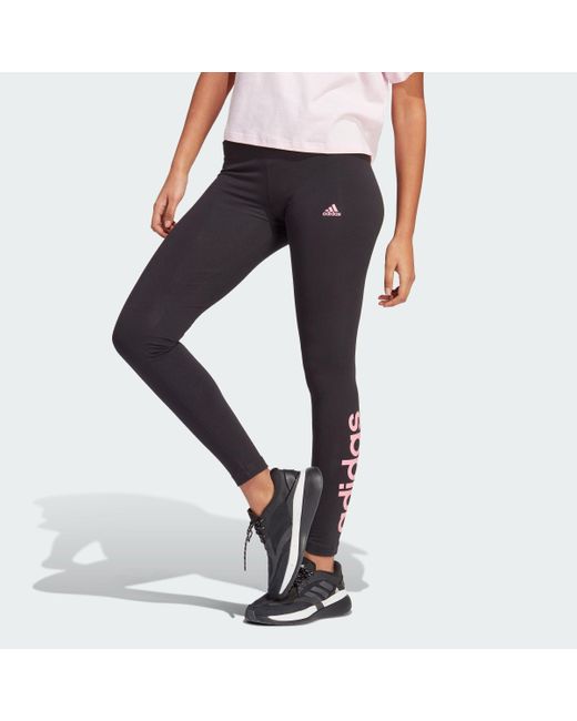 Adidas Black Essentials High-waisted Logo leggings
