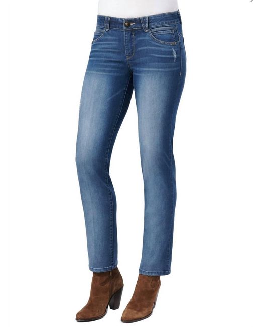Democracy Jeans Donna Ab Solution Petite Straight Leg - Gamba Dritta, Tessuto Super Elasticizzato, Vita Elastica, Taglie Forti - 3