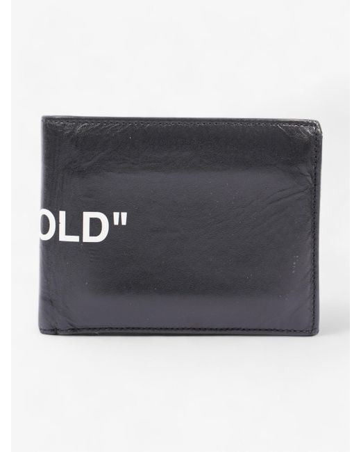Off-White c/o Virgil Abloh Black Offquote Bi-fold Wallet Leather for men