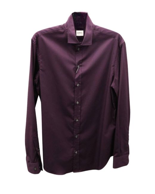Armani Purple French Collar Shirt for men