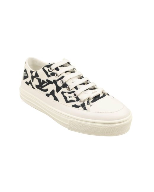 Louis Vuitton White And Black Urs Ficsher Stellar Low Top Sneakers