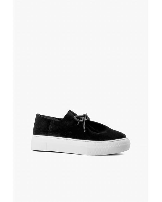 All Black Black Gathered Sneak Slip On Shoes