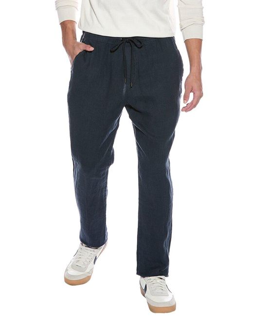 James Perse Blue Lightweight Linen Pant for men