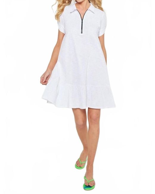 Lisa Todd White Courtside Peplum Mini Dress