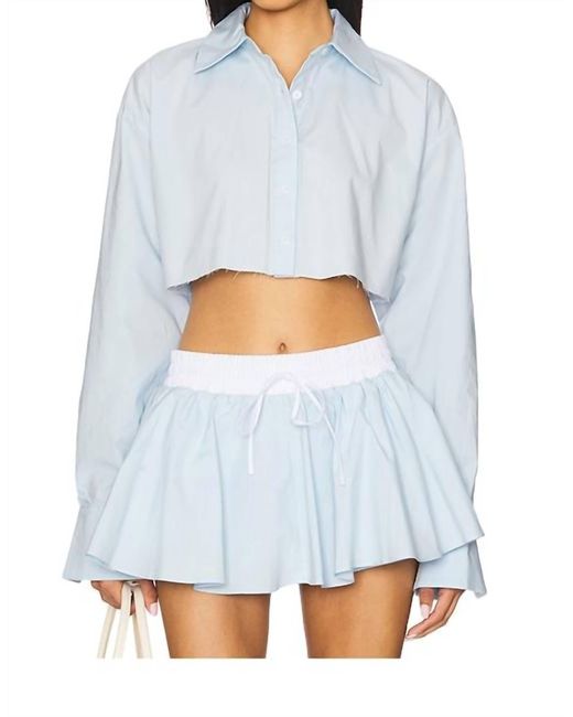 Lovers + Friends White Palmer Cropped Top