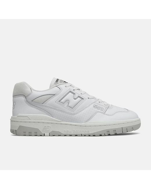 New Balance Gray Bb550 Bb550Pb1 Sneakers Leather Lifestyle Shoes Tf7058 ,13) for men
