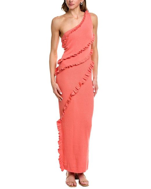 Rare London Red Knit Maxi Dress